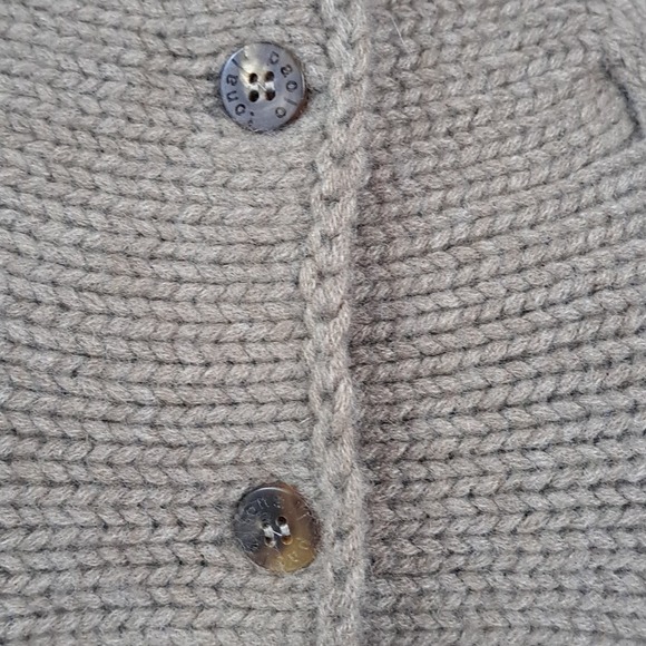 Paolo Tonali 100% Cashmere Caramel Cardigan sweater M - Picture 3 of 5